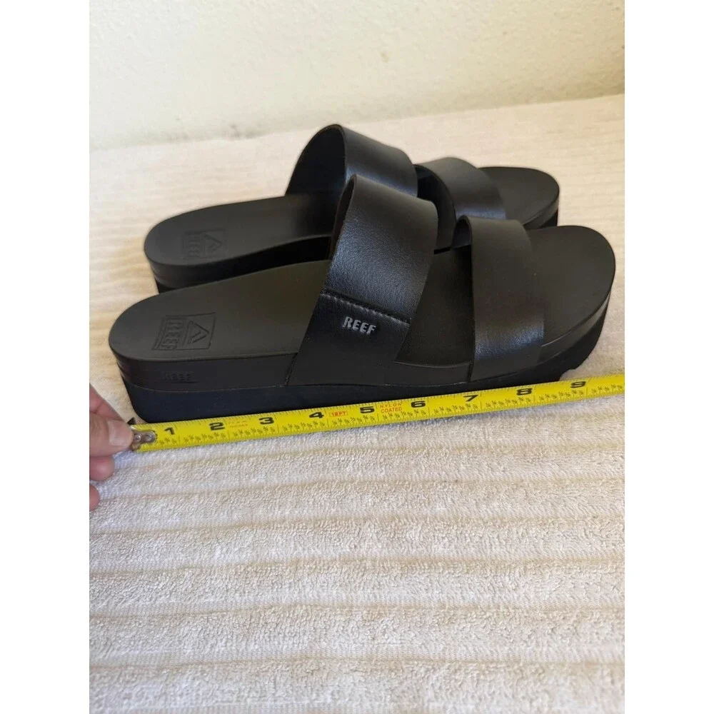 Reef Womens Blaxl Double Strap Platform Slide Sandals Size 9